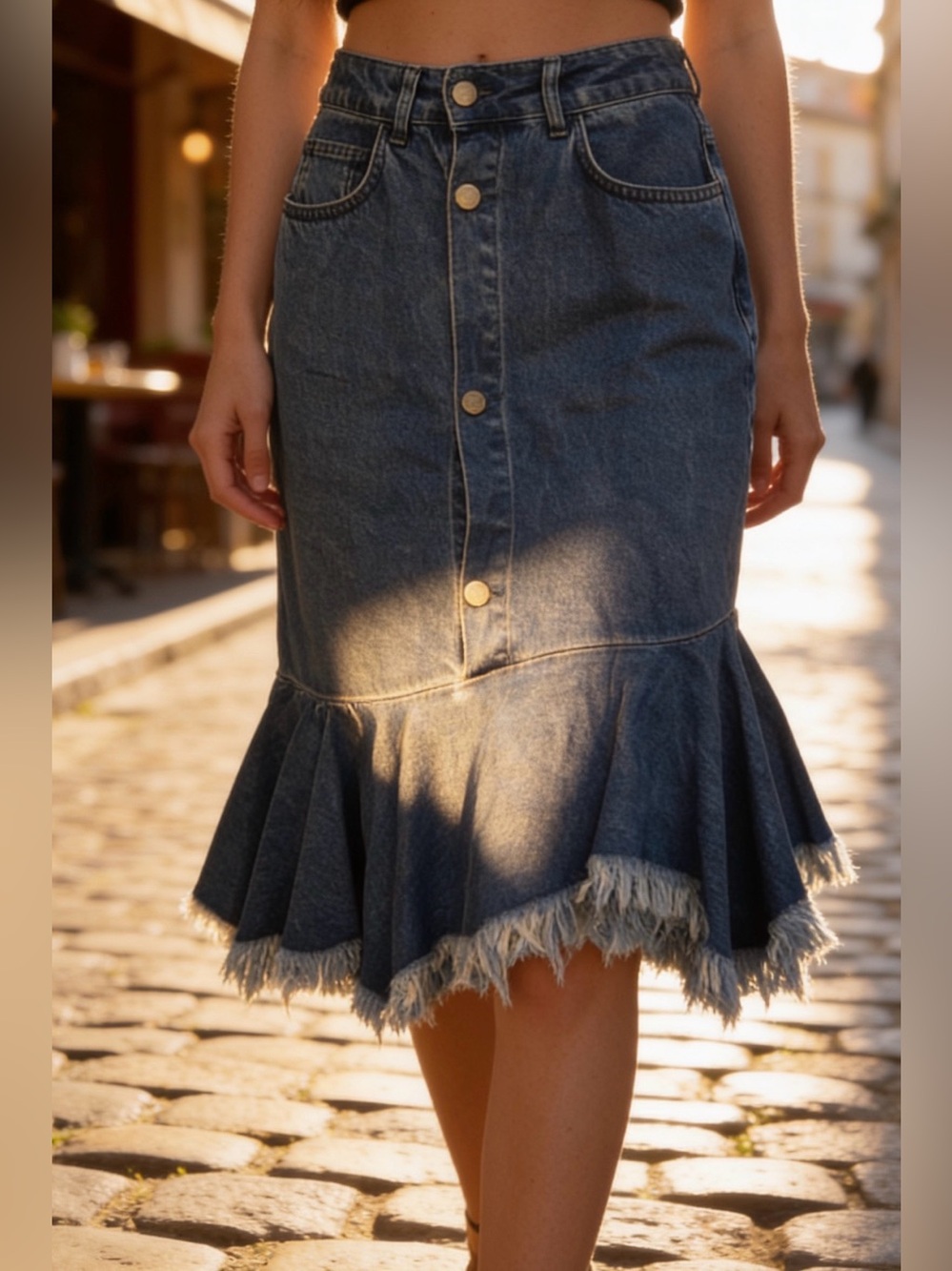 See you never denim, cowboy skirt western